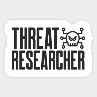 Cybersecurity Threat Researcher Icon Black Sticker